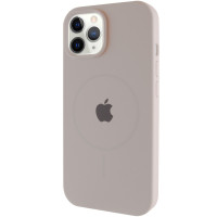 Чохол Silicone Case Full Protective (AA) with MagSafe для Apple iPhone 12 Pro / 12 (6.1) - Сірий / Light Grey