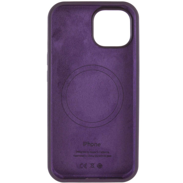 Чехол Silicone Case Full Protective (AA) with MagSafe для Apple iPhone 12 Pro / 12 (6.1) - Фиолетовый / Elderberry - фото