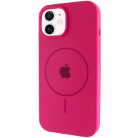 Чехол Silicone Case Full Protective (AA) with MagSafe для Apple iPhone 12 Pro Max (6.7) - Малиновый / Dragon Fruit