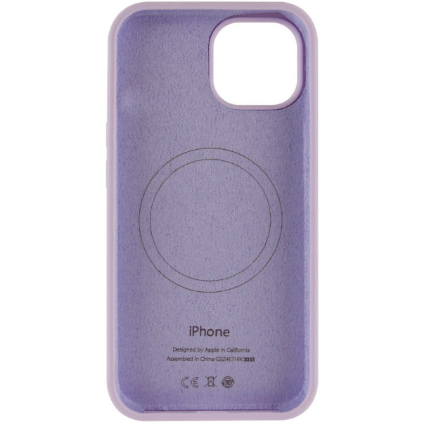 Чехол Silicone Case Full Protective (AA) with MagSafe для Apple iPhone 12 Pro Max (6.7) - Сиреневый / Lilac - фото
