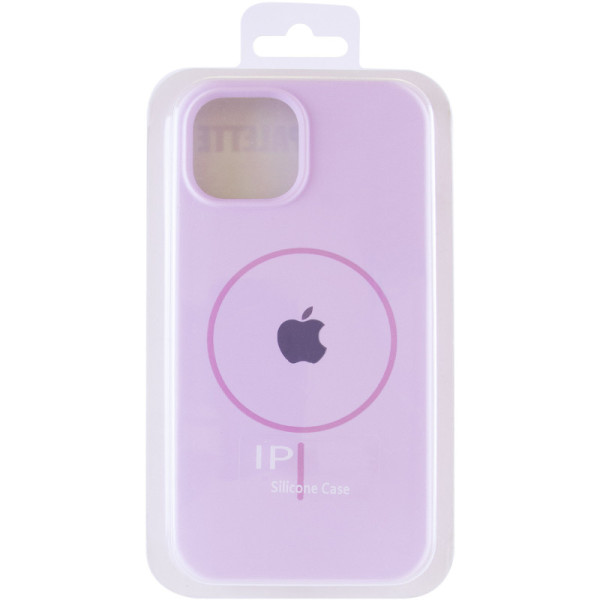 Чехол Silicone Case Full Protective (AA) with MagSafe для Apple iPhone 12 Pro Max (6.7) - Сиреневый / Lilac - фото
