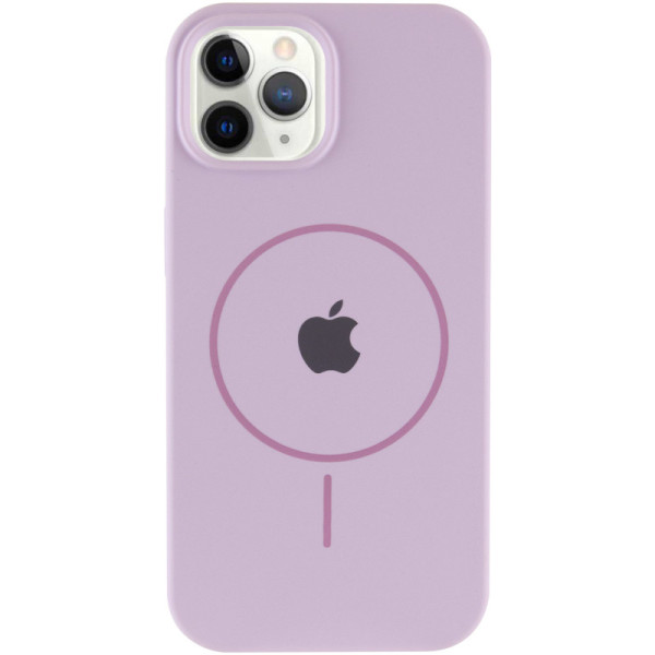 Чехол Silicone Case Full Protective (AA) with MagSafe для Apple iPhone 12 Pro Max (6.7) - Сиреневый / Lilac - фото