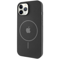 Чехол Silicone Case Full Protective (AA) with MagSafe для Apple iPhone 12 Pro Max (6.7) - Черный / Black