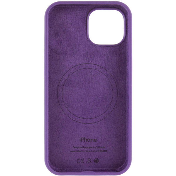 Чехол Silicone Case Full Protective (AA) with MagSafe для Apple iPhone 12 Pro Max (6.7) - Фиолетовый / Amethyst - фото
