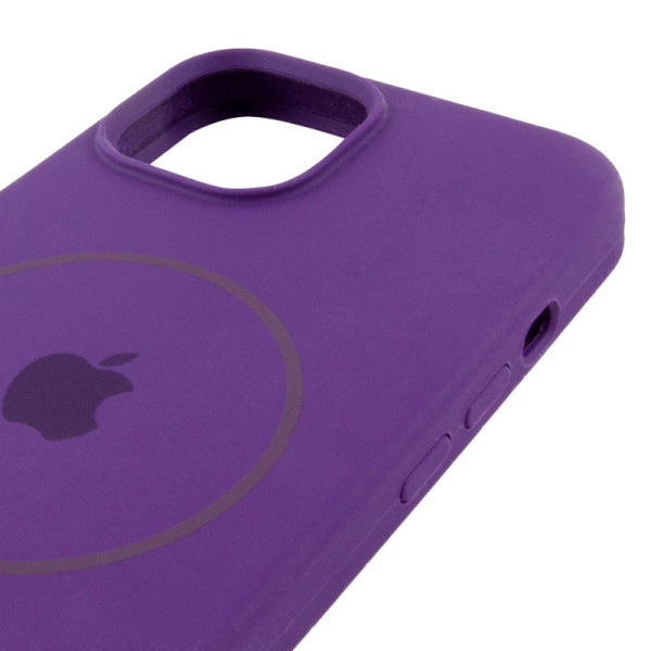 Чехол Silicone Case Full Protective (AA) with MagSafe для Apple iPhone 12 Pro Max (6.7) - Фиолетовый / Amethyst - фото