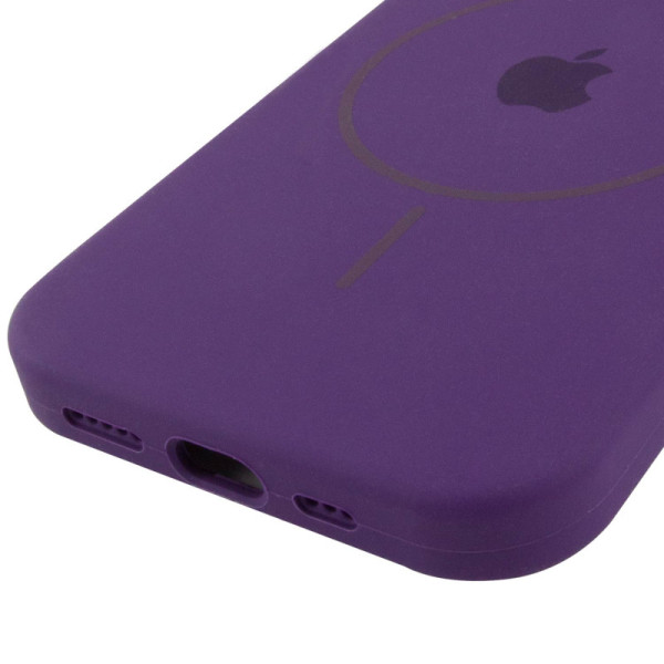 Чехол Silicone Case Full Protective (AA) with MagSafe для Apple iPhone 12 Pro Max (6.7) - Фиолетовый / Amethyst - фото