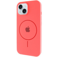 Чехол Silicone Case Full Protective (AA) with MagSafe для Apple iPhone 13 (6.1) - Арбузный / Watermelon red