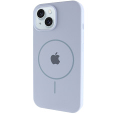 Чехол Silicone Case Full Protective (AA) with MagSafe для Apple iPhone 13 (6.1) - Голубой / Lilac Blue