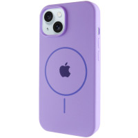 Чехол Silicone Case Full Protective (AA) with MagSafe для Apple iPhone 13 (6.1) - Сиреневый / Dasheen
