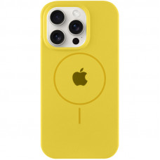 Чехол Silicone Case Full Protective (AA) with MagSafe для Apple iPhone 14 Pro (6.1) - Желтый / Yellow