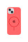 Чохол Silicone Case Full Protective (AA) with MagSafe для Apple iPhone 14 (6.1) - Кавуновий / Watermelon red - фото