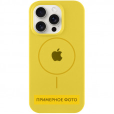 Чехол Silicone Case Full Protective (AA) with MagSafe для Apple iPhone 14 (6.1) - Желтый / Yellow