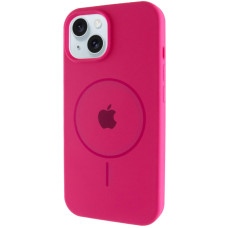 Чохол Silicone Case Full Protective (AA) with MagSafe для Apple iPhone 14 Plus (6.7) - Малиновий / Dragon Fruit
