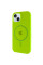 Чехол Silicone Case Full Protective (AA) with MagSafe для Apple iPhone 14 Plus (6.7) - Салатовый / Neon green - фото