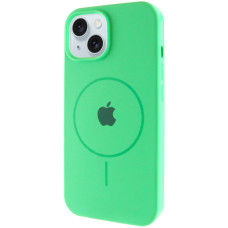 Чохол Silicone Case Full Protective (AA) with MagSafe для Apple iPhone 15 (6.1) - Зелений / Spearmint