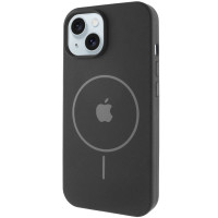 Чехол Silicone Case Full Protective (AA) with MagSafe для Apple iPhone 15 (6.1) - Черный / Black