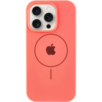 Чохол Silicone Case Full Protective (AA) with MagSafe для Apple iPhone 15 Pro (6.1) - Кавуновий / Watermelon red
