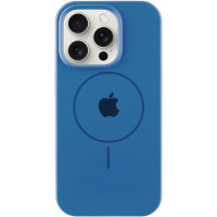 Чохол Silicone Case Full Protective (AA) with MagSafe для Apple iPhone 15 Pro (6.1) - Синій / Denim Blue