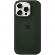 Чехол Silicone Case Full Protective (AA) with MagSafe для Apple iPhone 15 Pro Max (6.7) - Зеленый / Dark Olive