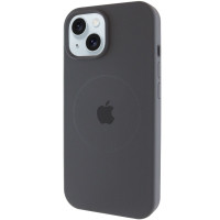 Чохол Silicone Case Full Protective (AA) with MagSafe для Apple iPhone 15 Plus (6.7) - Сірий / Dark Gray