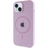 Чохол Silicone Case Full Protective (AA) with MagSafe для Apple iPhone 15 Plus (6.7) - Бузковий / Lilac
