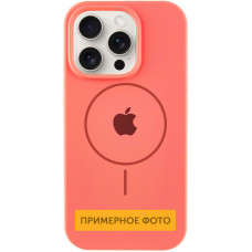 Чехол Silicone Case Full Protective (AA) with MagSafe для Apple iPhone 16 (6.1) - Арбузный / Watermelon red