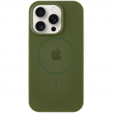 Чехол Silicone Case Full Protective (AA) with MagSafe для Apple iPhone 16 Pro (6.3) - Зеленый / Cyprus Green