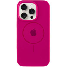 Чохол Silicone Case Full Protective (AA) with MagSafe для Apple iPhone 16 Pro (6.3) - Малиновий / Dragon Fruit