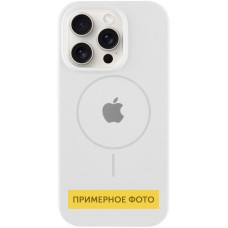 Чехол Silicone Case Full Protective (AA) with MagSafe для Apple iPhone 16 Plus (6.7) - Белый / White