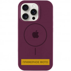 Чехол Silicone Case Full Protective (AA) with MagSafe для Apple iPhone 16 Plus (6.7) - Бордовый / Plum