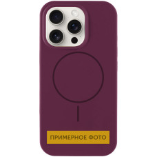 Чохол Silicone Case Full Protective (AA) NO LOGO with MagSafe для Apple iPhone 11 (6.1) - Бордовий / Plum