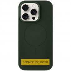 Чехол Silicone Case Full Protective (AA) NO LOGO with MagSafe для Apple iPhone 11 (6.1) - Зеленый / Dark Olive