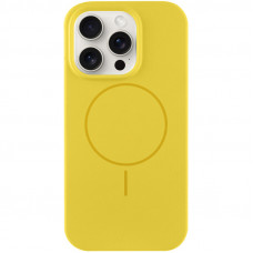 Чехол Silicone Case Full Protective (AA) NO LOGO with MagSafe для Apple iPhone 12 Pro / 12 (6.1) - Желтый / Yellow