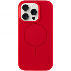 Чехол Silicone Case Full Protective (AA) NO LOGO with MagSafe для Apple iPhone 12 Pro / 12 (6.1) - Красный / Red