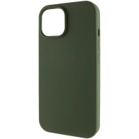 Чохол Silicone Case Full Protective (AA) NO LOGO with MagSafe для Apple iPhone 12 Pro Max (6.7) - Зелений / Cyprus Green