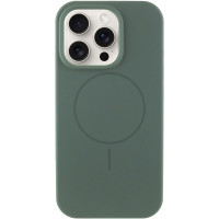 Чехол Silicone Case Full Protective (AA) NO LOGO with MagSafe для Apple iPhone 12 Pro Max (6.7) - Зеленый / Pine green