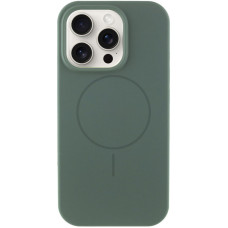 Чехол Silicone Case Full Protective (AA) NO LOGO with MagSafe для Apple iPhone 12 Pro Max (6.7) - Зеленый / Pine green