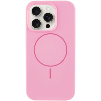Чехол Silicone Case Full Protective (AA) NO LOGO with MagSafe для Apple iPhone 12 Pro Max (6.7) - Розовый / Light pink