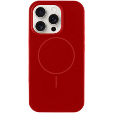 Чехол Silicone Case Full Protective (AA) NO LOGO with MagSafe для Apple iPhone 13 Pro (6.1) - Красный / Deep Red