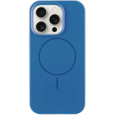 Чехол Silicone Case Full Protective (AA) NO LOGO with MagSafe для Apple iPhone 13 Pro (6.1) - Синий / Denim Blue