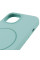 Чохол Silicone Case Full Protective (AA) NO LOGO with MagSafe для Apple iPhone 13 (6.1) - Бірюзовий / Light Turquoise - фото