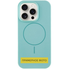 Чехол Silicone Case Full Protective (AA) NO LOGO with MagSafe для Apple iPhone 13 (6.1) - Бирюзовый / Marine Green