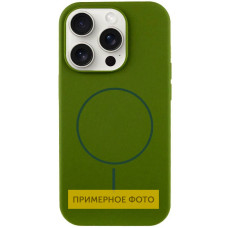 Чехол Silicone Case Full Protective (AA) NO LOGO with MagSafe для Apple iPhone 13 (6.1) - Зеленый / Dark Olive