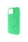Чохол Silicone Case Full Protective (AA) NO LOGO with MagSafe для Apple iPhone 13 (6.1) - Зелений / Spearmint - фото