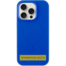 Чехол Silicone Case Full Protective (AA) NO LOGO with MagSafe для Apple iPhone 13 (6.1) - Синий / Capri Blue