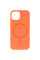 Чехол Silicone Case Full Protective (AA) NO LOGO with MagSafe для Apple iPhone 14 (6.1) - Оранжевый / Papaya - фото
