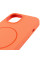 Чехол Silicone Case Full Protective (AA) NO LOGO with MagSafe для Apple iPhone 14 (6.1) - Оранжевый / Papaya - фото