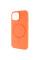 Чехол Silicone Case Full Protective (AA) NO LOGO with MagSafe для Apple iPhone 14 (6.1) - Оранжевый / Papaya - фото