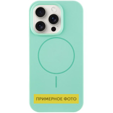 Чехол Silicone Case Full Protective (AA) NO LOGO with MagSafe для Apple iPhone 14 Plus (6.7) - Зеленый / Spearmint