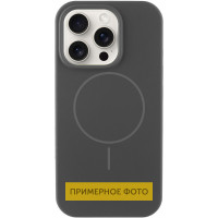 Чехол Silicone Case Full Protective (AA) NO LOGO with MagSafe для Apple iPhone 14 Plus (6.7) - Серый / Dark Gray